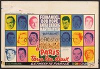 5x659 PARIS HOLIDAY Belgian '58 Bob Hope, Fernandel, sexy Anita Ekberg & Martha Hyer!
