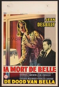 5x662 PASSION OF SLOWFIRE Belgian '61 Edouard Molinaro's La mort de Belle, French sex thriller!