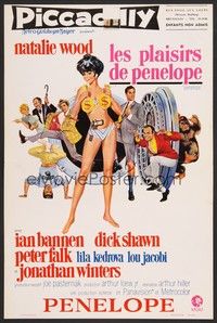 5x664 PENELOPE Belgian '66 sexiest artwork of Natalie Wood with big money bags and gun!