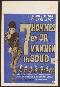 5x688 SEVEN GOLDEN MEN Belgian '65 Mario Vicario's Sette uomini d'oro, sexy Rossana Podesta!