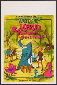 5x706 SWORD IN THE STONE Belgian R80s Disney's cartoon story of King Arthur & Merlin the Wizard!