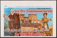 5x709 TEN COMMANDMENTS Belgian R70s Cecil B. DeMille, art of Charlton Heston, Yul Brynner!