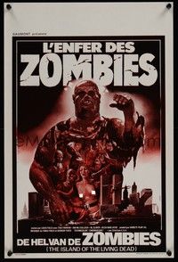 5x750 ZOMBIE Belgian '79 Lucio Fulci, zombie horde heading to New York City, Landi art!