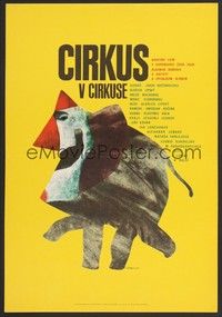 5x358 CIRCUS IN THE CIRCUS Czech 11x16 '75 Oldrich Lipsky's Cirkus v cirkuse, wacky Vaca art!