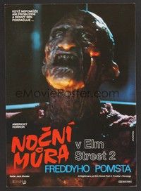5x389 NIGHTMARE ON ELM STREET 2 Czech 11x16 '85 wild completely different close up of Freddy!