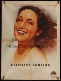 5x207 DOROTHY LAMOUR French 23x32 '40s great Roger Soubie art of sexy actress!