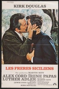 5x240 BROTHERHOOD French 15x21 '69 Kirk Douglas gives the kiss of death to Alex Cord!