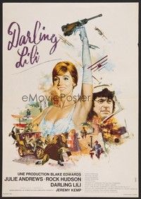 5x252 DARLING LILI French 15x21 '70 great different Thos art of Julie Andrews & Rock Hudson!