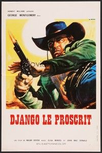 5x256 DJANGO THE CONDEMNED French 15x21 '65 cool Casaro artwork of George Montgomery!
