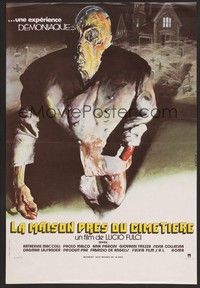 5x280 HOUSE BY THE CEMETERY French 15x21 '84 Lucio Fulci, great horror art by Konkols!