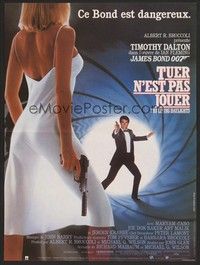 5x295 LIVING DAYLIGHTS French 15x21 '87 Timothy Dalton as James Bond & sexy Maryam d'Abo with gun!