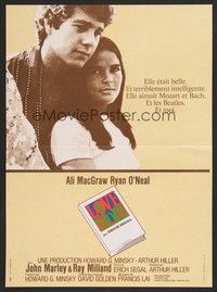 5x296 LOVE STORY French 15x21 '70 great romantic close up of Ali MacGraw & Ryan O'Neal!