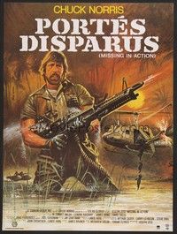 5x302 MISSING IN ACTION French 15x21 '84 cool Mascii artwork of Chuck Norris in Vietnam!