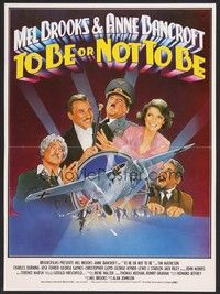 5x327 TO BE OR NOT TO BE French 15x21 '84 different art of wacky Mel Brooks & Anne Bancroft!