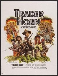 5x328 TRADER HORN French 15x21 '73 Larry Salk art of Rod Taylor & Anne Heywood in the jungle!