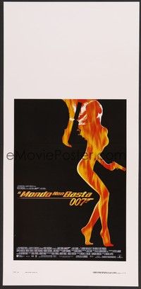 5x109 WORLD IS NOT ENOUGH Italian locandina '99 Pierce Brosnan as James Bond, sexy image!