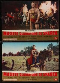 5x053 TERROR OF ROME AGAINST THE SON OF HERCULES 10 Italian photobustas '64 Mark Forest!