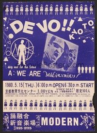 5x016 DEVO Japanese 14x20 '80 cool artwork & design, wacky image of band!