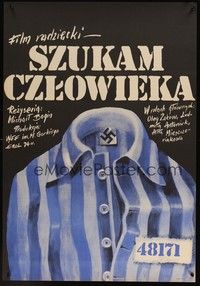 5x182 LOOKING FOR A MAN Polish 23x33 '74 Mikhail Bogin, Erol art of swastika on prison uniform!