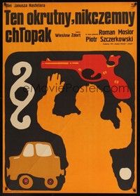 5x200 TEN OKRUTNY, NIKCZEMNY CHLOPAK Polish 23x33 '72 Janusz Nasfeter, cool Erol crime artwork!