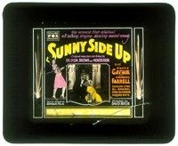 5y202 SUNNY SIDE UP glass slide '29 romantic close up of Janet Gaynor & Charles Farrell!