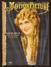 5y099 MOTION PICTURE magazine August 1916 art of beautiful Mary Pickford by Seymour Marcus!