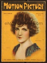 5y122 MOTION PICTURE magazine December 1924 great art portrait of Viola Dana by Alberto Vargas!