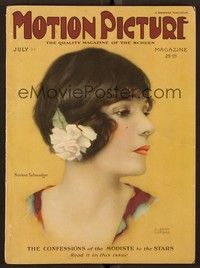 5y117 MOTION PICTURE magazine July 1924 wonderful art of Norma Talmadge by Alberto Vargas!