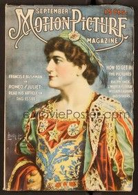 5y100 MOTION PICTURE magazine September 1916 art of Francis X. Bushman as Romeo by Leo Sielke!
