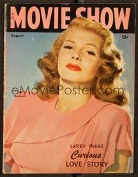 5y092 MOVIE SHOW magazine August 1947 sexy Rita Hayworth from Lady From Shanghai by Coburn!