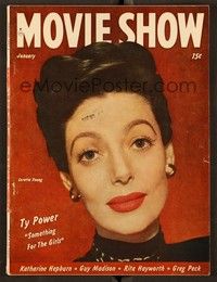 5y085 MOVIE SHOW magazine January 1947 Loretta Young from The Perfect Marriage by Whitey Schafer!