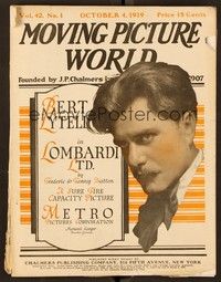 5y040 MOVING PICTURE WORLD exhibitor magazine October 4, 1919 The Great Radio Mystery serial!