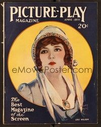 5y140 PICTURE PLAY magazine April 1923 wonderful art portrait of Lois Wilson by Henry Clive!