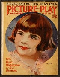 5y150 PICTURE PLAY magazine May 1924 wonderful artwork portrait of Baby Peggy by Henry Clive!