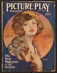 5y145 PICTURE PLAY magazine October 1923 artwork of pretty Corinne Griffith by Henry Clive!