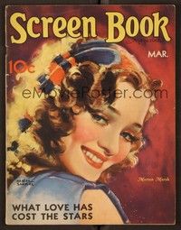 5y051 SCREEN BOOK magazine March 1932 great art of sexy Marian Marsh by Martha Sawyers!