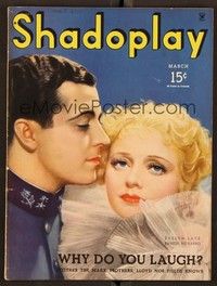 5y062 SHADOPLAY magazine March 1935 romantic art of Ramon Novarro & Evelyn Laye by Tchetchet!