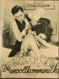 5y164 SPITE MARRIAGE German program '29 many images of Buster Keaton & pretty Dorothy Sebastian!