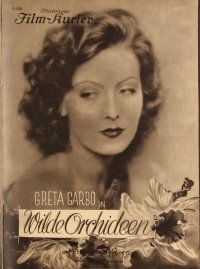 5y168 WILD ORCHIDS German program '29 different images of Greta Garbo & Nils Asther + great art!