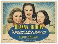 5z018 3 SMART GIRLS GROW UP TC '39 close portrait of Deanna Durbin, Nan Grey & Helen Parrish!