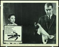 5z125 ANATOMY OF A MURDER LC #4 '59 James Stewart shows witness torn lingerie, Otto Preminger
