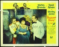 5z141 BEDTIME STORY LC #3 '64 suave David Niven & crazy Marlon Brando are swindlers!