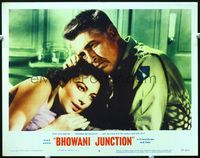 5z149 BHOWANI JUNCTION LC #6 '55 romantic c/u of Stewart Granger holding beautiful Ava Gardner!