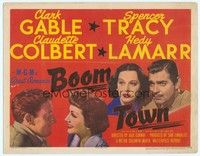 5z031 BOOM TOWN TC R46 Clark Gable, Spencer Tracy, Claudette Colbert, Hedy Lamarr