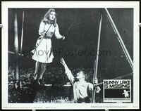 5z189 BUNNY LAKE IS MISSING LC '65 Kier Dullea watches pretty Carol Lynley on swing!
