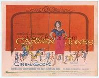 5z036 CARMEN JONES TC '54 great full-length artwork of sexy Dorothy Dandridge!