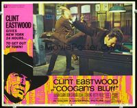 5z215 COOGAN'S BLUFF LC #2 '68 Clint Eastwood knocked over pool table in pub, Don Siegel