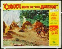 5z226 CURUCU, BEAST OF THE AMAZON LC #3 '56 Universal, natives flee fire destroying their village!