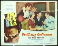 5z230 DEATH OF A SALESMAN LC '52 Fredric March, Kevin McCarthy & Cameron Mitchell laughing!