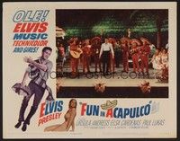 5z293 FUN IN ACAPULCO LC #8 '63 Elvis Presley performing on stage with Mexican guitarists!